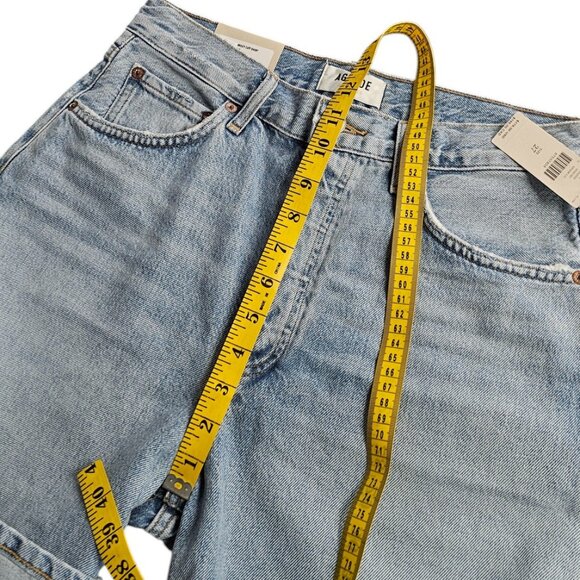 AGOLDE Dame Shorts, High Rise, Baggy Cuff, Denim, Cotton, Button Fly, Tension,27 - Picture 7 of 12